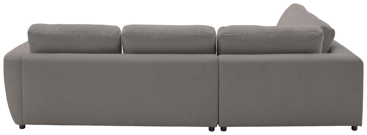 ECKSOFA  in Chenille Grau  224/307 cm  - Schwarz/Grau, KONVENTIONELL, Kunststoff/Textil (224/307cm) - Hom`in