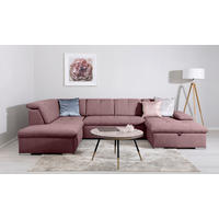 WOHNLANDSCHAFT Ramzes Beere  - Beere/Grau, Design, Textil/Metall (215/328/173cm) - MID.YOU