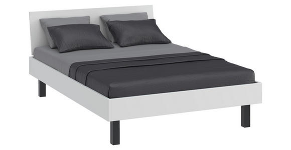 BETT 140/200 cm  in Weiß  - Schwarz/Weiß, Design, Holzwerkstoff/Metall (140/200cm) - Xora