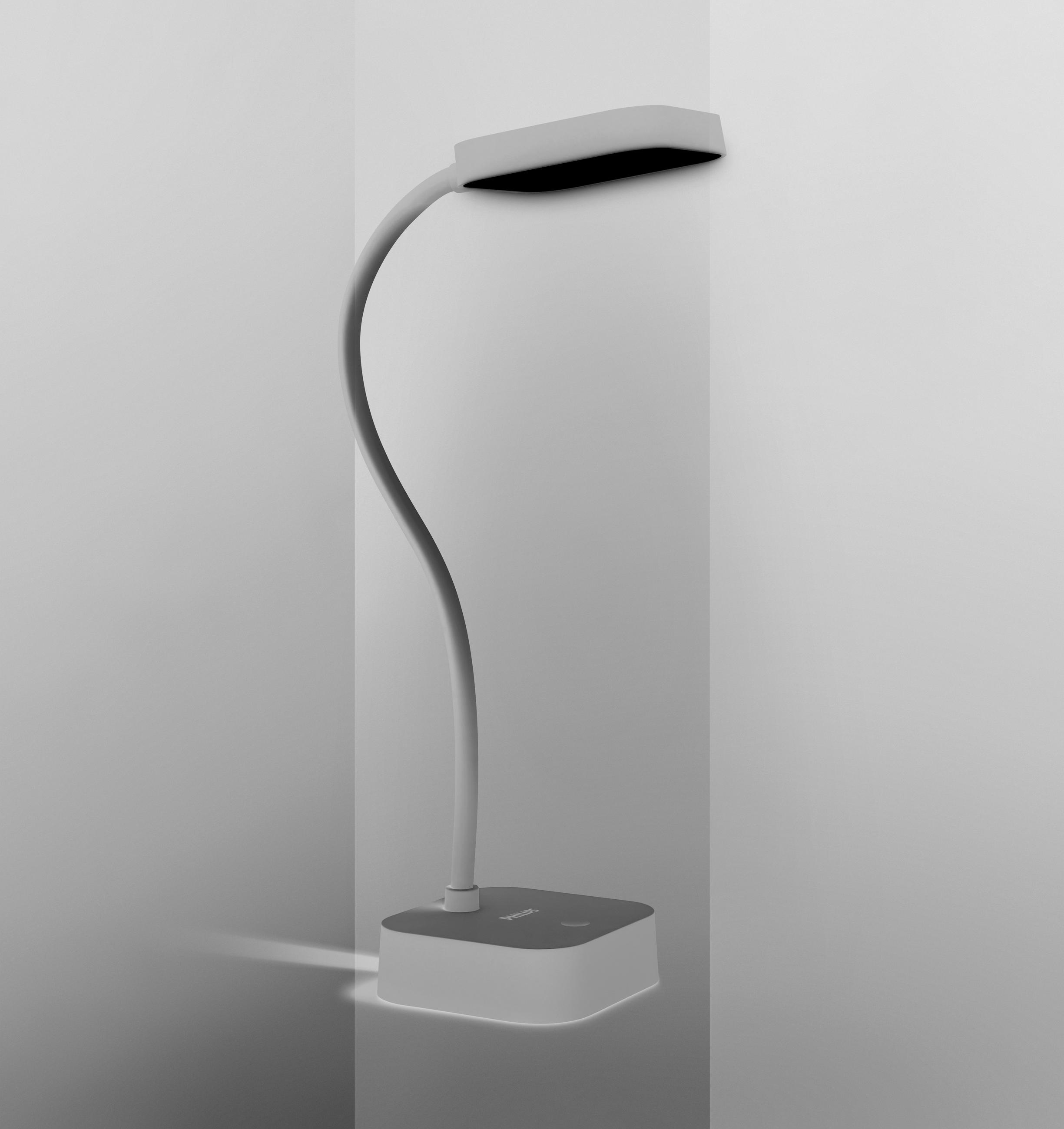 SCHREIBTISCHLEUCHTE 8,5/17,6/28,4 cm   - Weiß, Design, Metall (8,5/17,6/28,4cm) - Philips