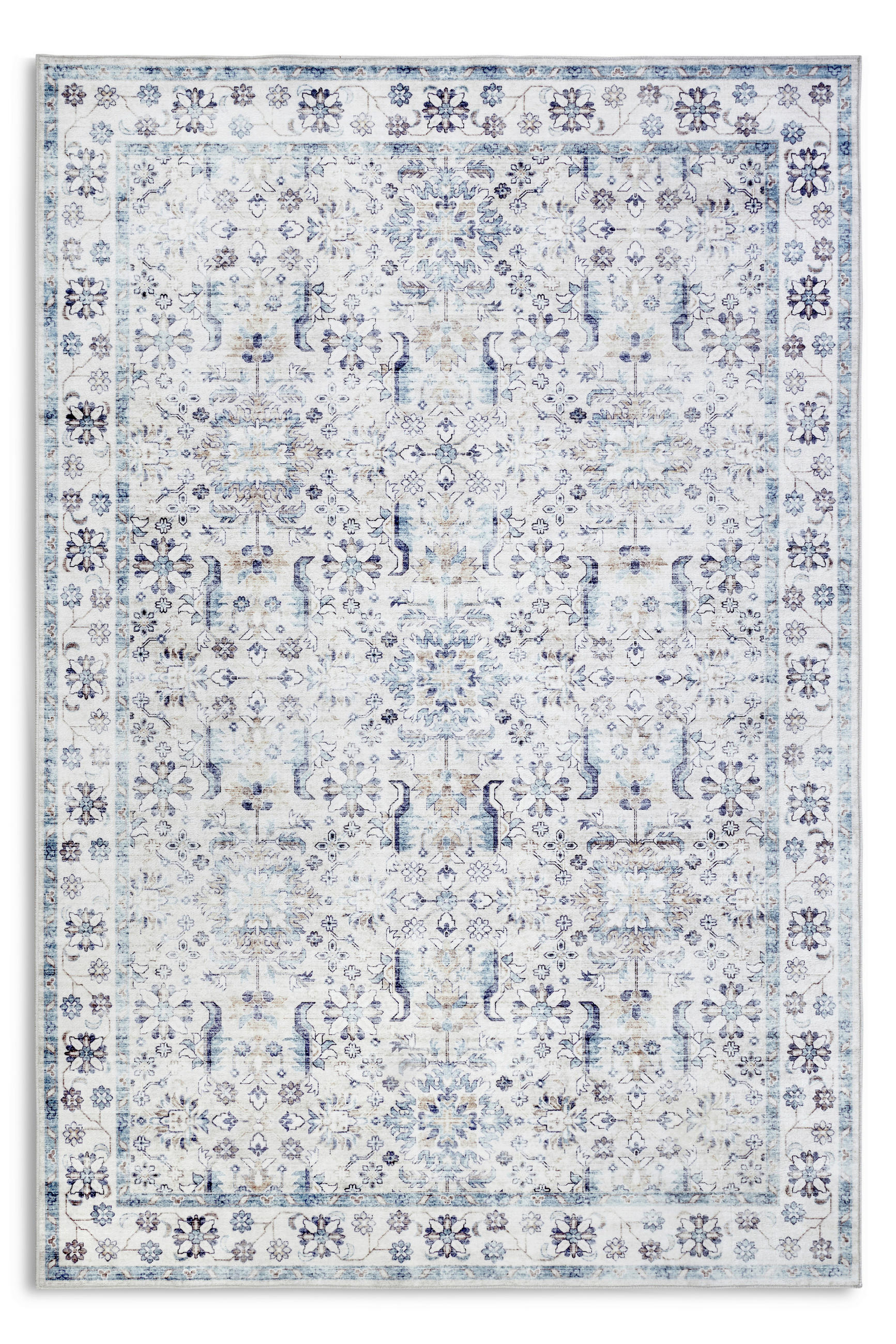 VINTAGE-TEPPICH 80/150 cm Imagination Creme, Hellblau, Dunkelblau rechteckig  - Creme/Dunkelblau, Basics, Kunststoff (80/150cm) - Elle Decoration