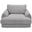 XXL-SESSEL - Schwarz/Grau, KONVENTIONELL, Kunststoff/Textil (132/81/158cm) - Carryhome