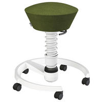 BÜROHOCKER 55/45,66/55 cm  - Weiß/Grün, Basics, Kunststoff/Textil (55/45,66/55cm) - Aeris