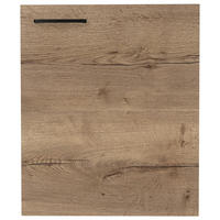 KÜCHENSCHRANKFRONT 60/72/1,9 cm  in Eiche dunkel  - Eiche dunkel/Schwarz, MODERN, Holzwerkstoff/Metall (60/72/1,9cm) - Nobilia