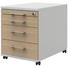 ROLLCONTAINER - Eichefarben/Alufarben, Design, Holzwerkstoff/Kunststoff (43/54,4/60cm) ROLLCONTAINER - Eichefarben/Alufarben, Design, Holzwerkstoff/Kunststoff (43/54,4/60cm)