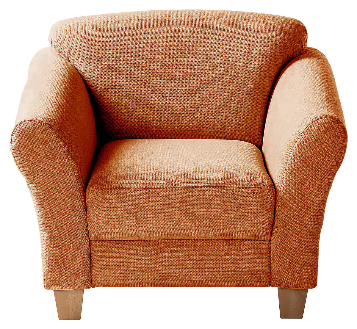 SESSEL in Flachgewebe Terracotta  - Terracotta/Naturfarben, Konventionell, Holz/Textil (101/84/89cm) - Sit & More