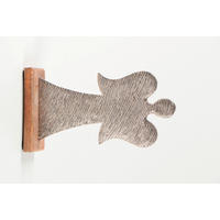 DEKOENGEL  - Naturfarben/Nickelfarben, LIFESTYLE, Holz/Metall (14/25,5/6cm) - X-Mas