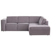 ECKSOFA DICE Grau Struktur  - Schwarz/Grau, MODERN, Kunststoff/Textil (275/220cm) - Trendmanufaktur