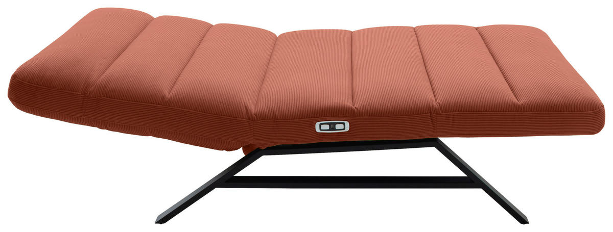 RELAXLIEGE Feincord Rostfarben  - Rostfarben/Schwarz, Design, Textil/Metall (120/54-113/158-198cm) - Pure Home Lifestyle