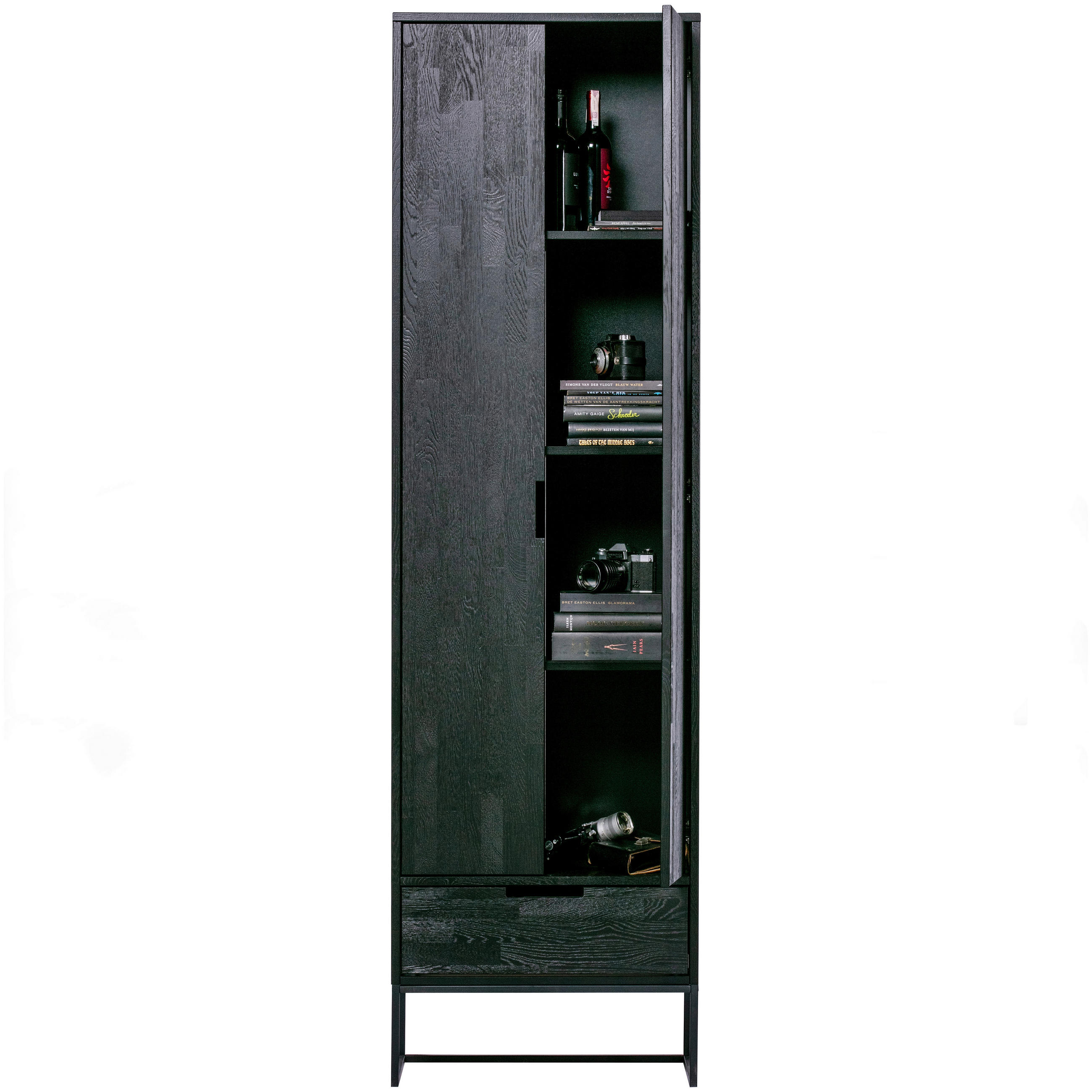 MEHRZWECKSCHRANK 60/210/36 cm  in Schwarz  - Schwarz, Design, Holz/Holzwerkstoff (60/210/36cm) - Livetastic