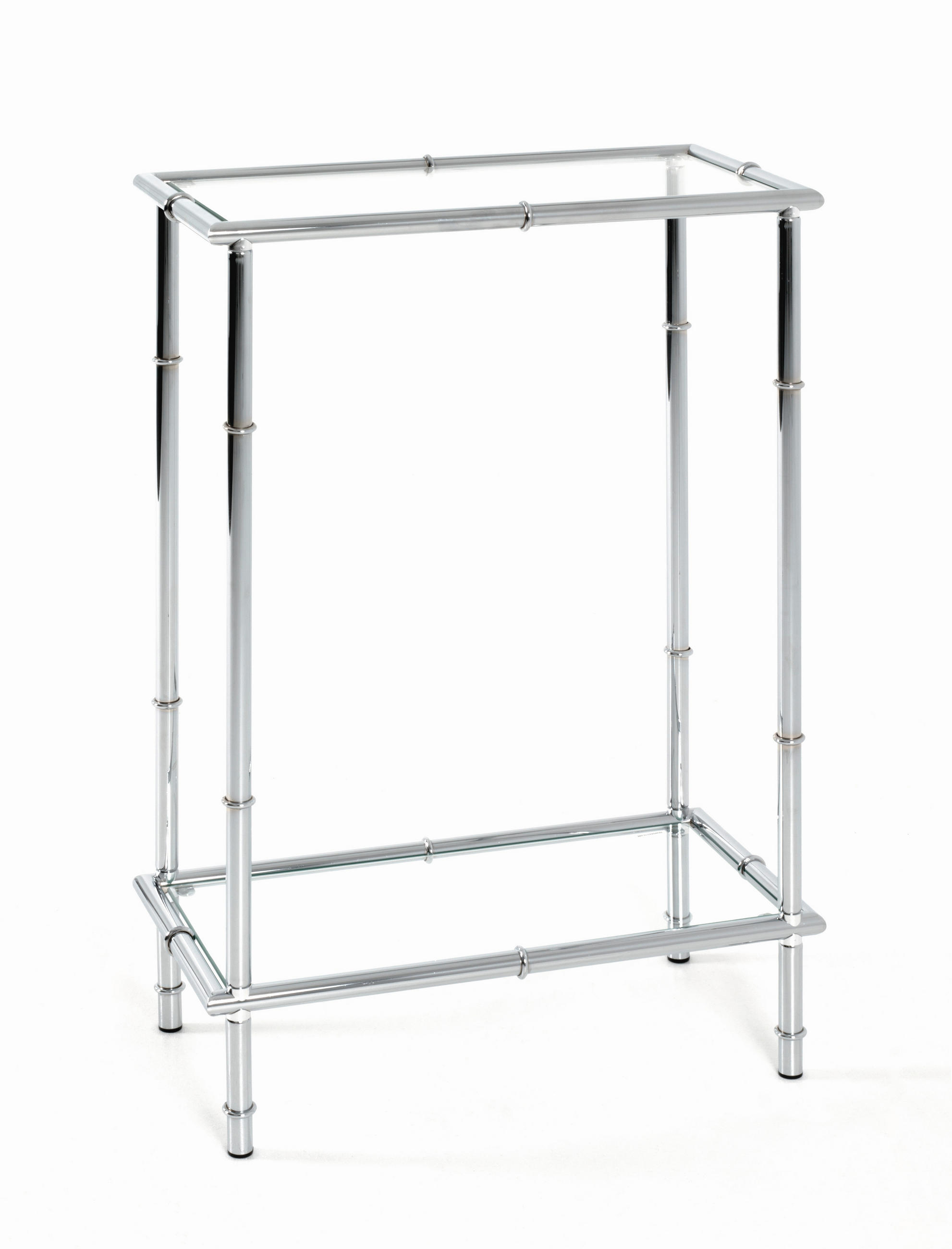 KONSOLENTISCH Chromfarben  - Chromfarben, Basics, Glas/Metall (50/25/75cm)