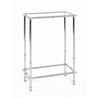 KONSOLENTISCH Chromfarben  - Chromfarben, Basics, Glas/Metall (50/25/75cm)