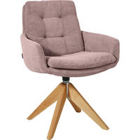 ARMLEHNSTUHL  in Cord  - Eichefarben/Altrosa, Design, Holz/Textil (63/90/69cm) - Johann Jakob