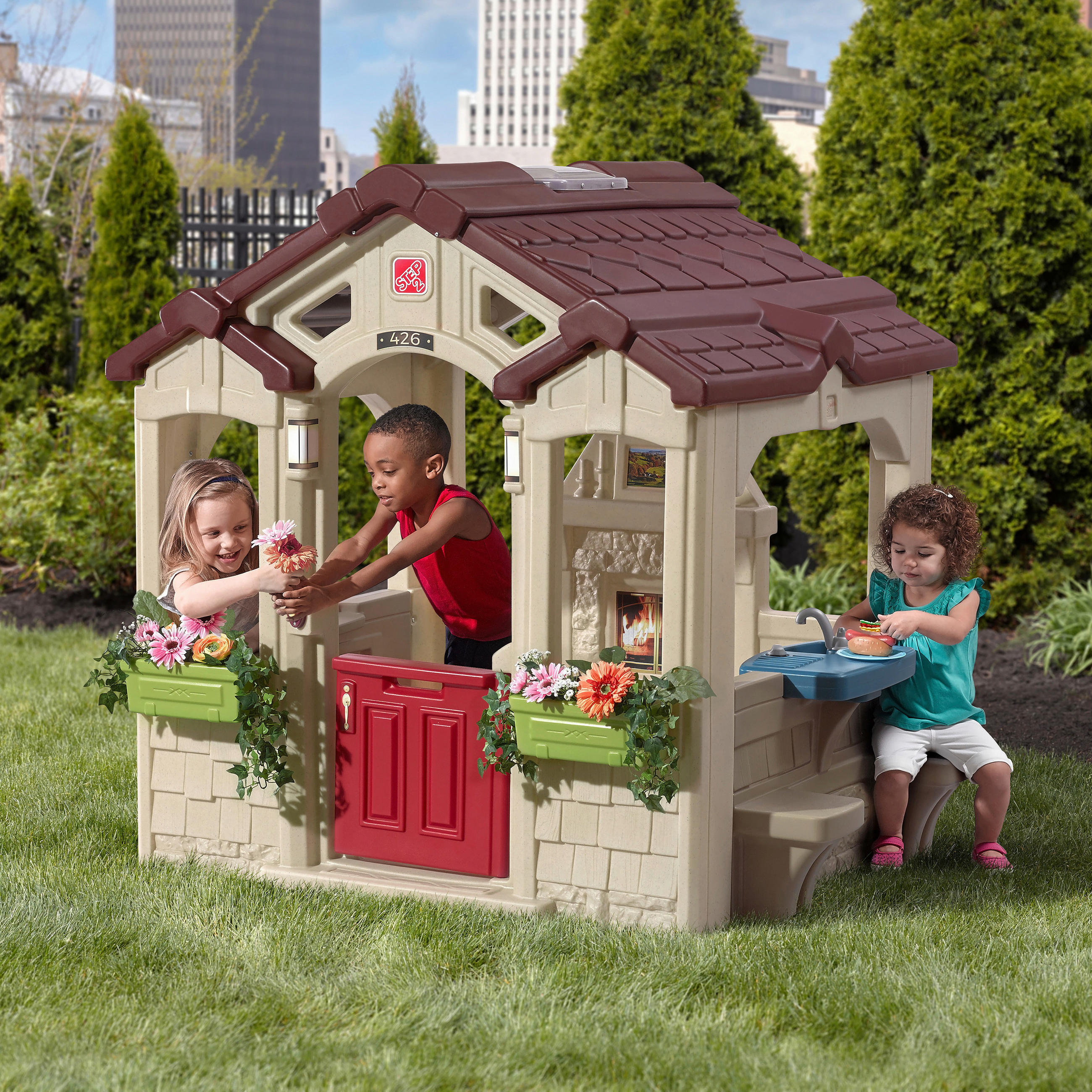 SPIELHAUS 149,2/147/127 cm  - Beige/Braun, Konventionell, Kunststoff (149,2/147/127cm)