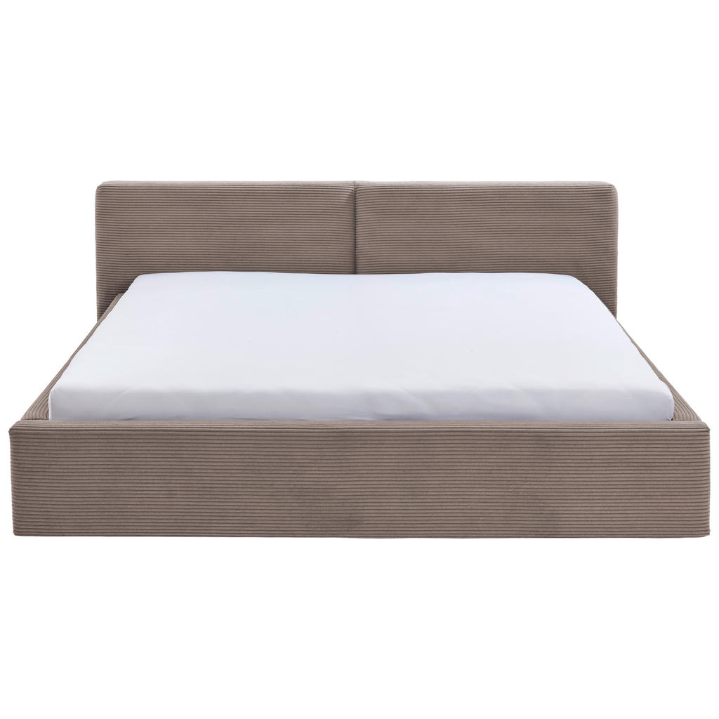 Thumbnail - Boxxx Polsterbett, Taupe, Textil, 160x200 cm, Reach, Stoffauswahl, in verschiedenen Größen erhältlich, Schlafzimmer, Bet...