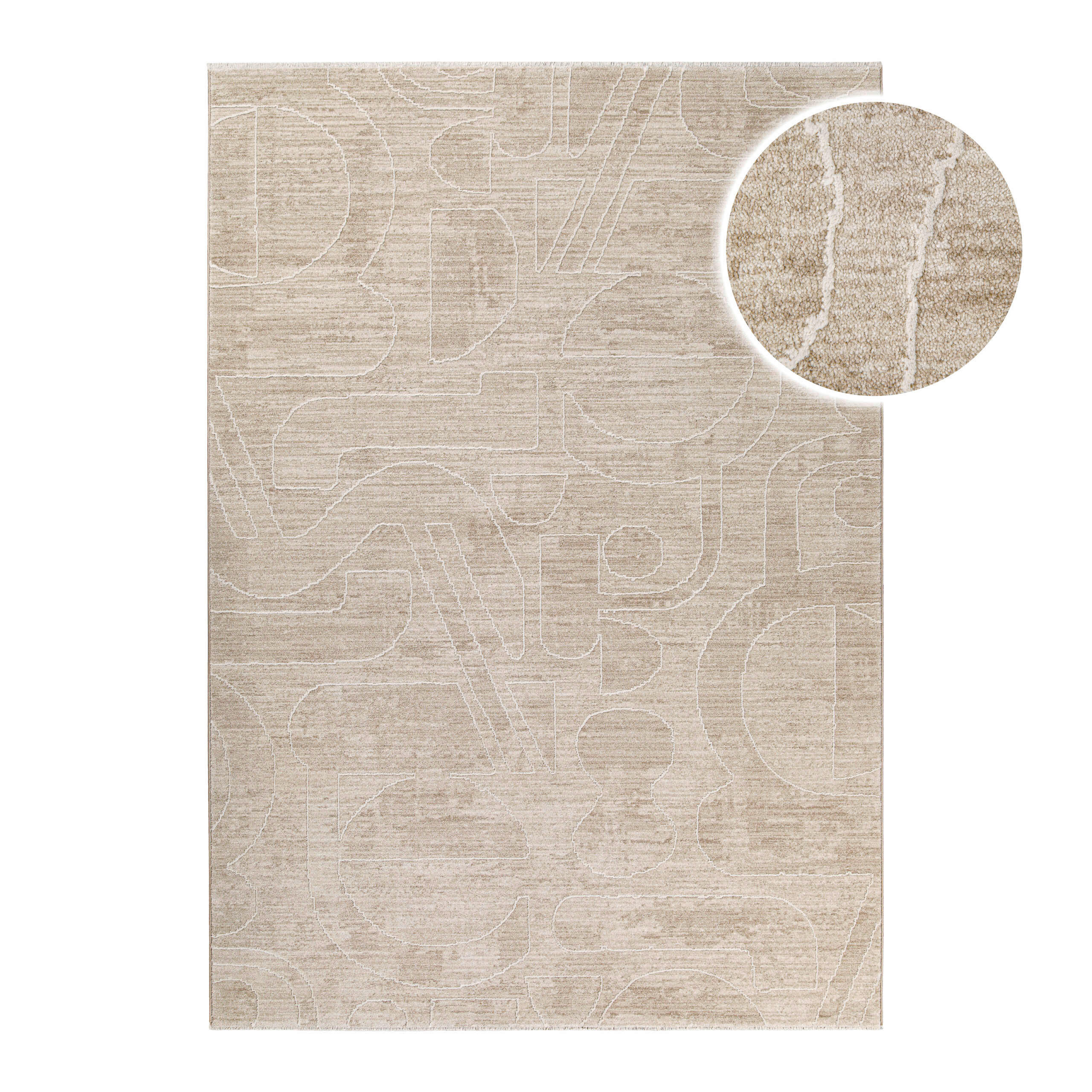 WEBTEPPICH  Wohnzimmer 160/230 cm Esprit Sandfarben rechteckig  - Sandfarben, Basics, Textil (160/230cm) - Esprit