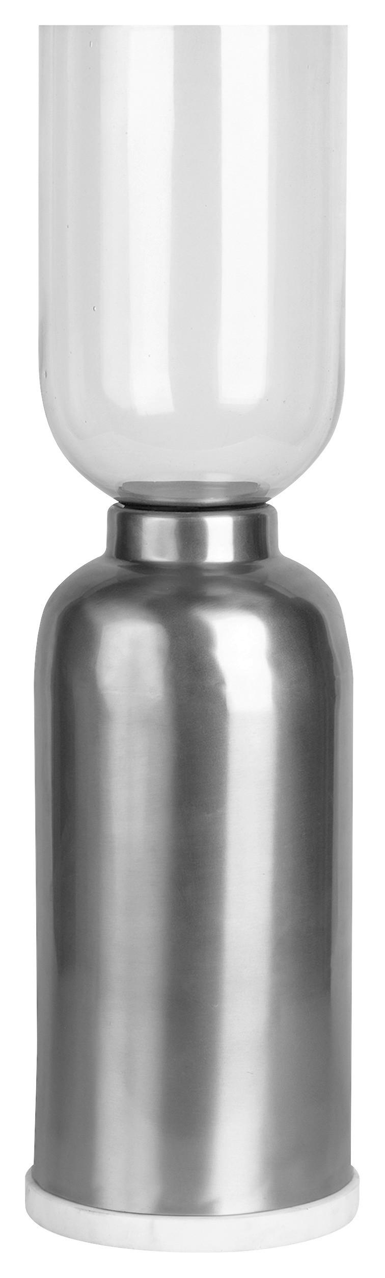 KERZENHALTER - Schwarz, Trend, Glas/Stein (19/63.5/63.5cm) - Kayoom