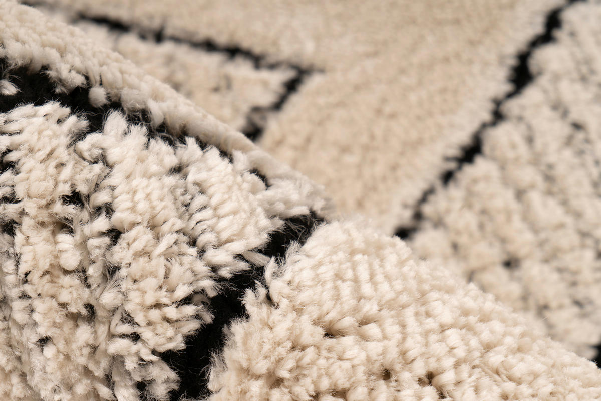 HOCHFLORTEPPICH 80/150 cm Weiß  - Weiß, KONVENTIONELL, Textil (80/150cm)