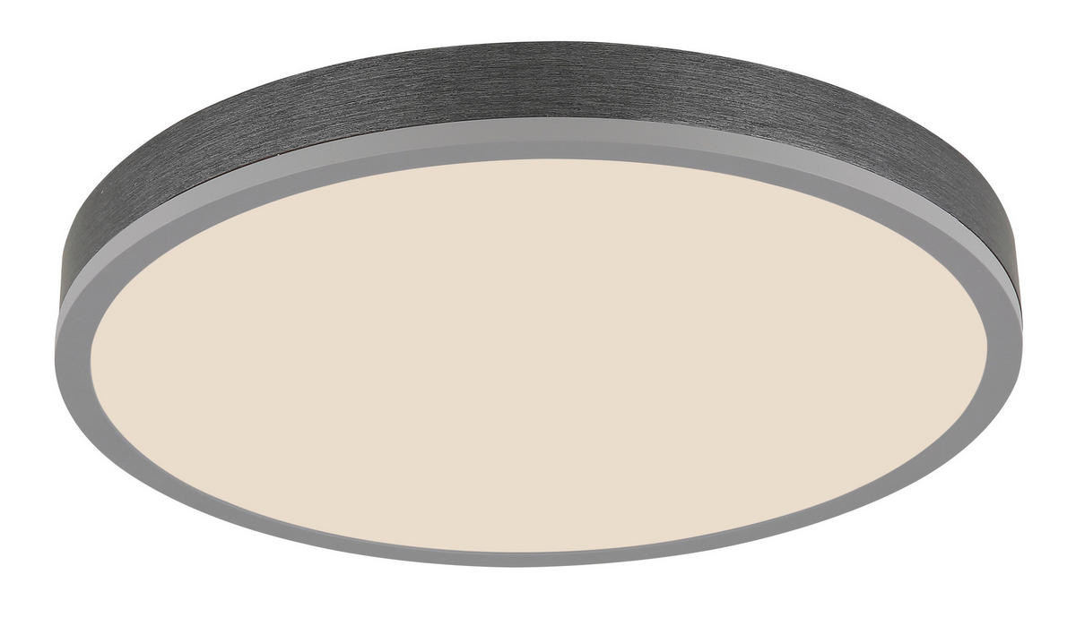 LED-DECKENLEUCHTE  45/8,5 cm    - Weiss/Dunkelgrau, Basics, Kunststoff/Metall (45/8,5cm) - Globo