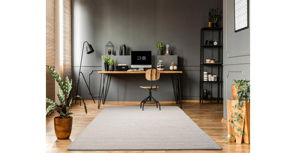 HANDWEBTEPPICH 70/140 cm Helsinki Naturfarben, Weiß  - Naturfarben/Weiß, Basics, Textil (70/140cm) - Linea Natura