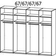 SCHWEBETÜRENSCHRANK 271/223/68 cm 4-türig Weiß  - Chromfarben/Weiß, Design, Glas/Holzwerkstoff (271/223/68cm) - Novel