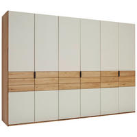 DREHTÜRENSCHRANK 302/214/62 cm,  in Eichefarben, Kaschmir, 6 Tür(en)  - Kaschmir/Eichefarben, Natur, Glas/Holz (302/214/62cm) - Valnatura