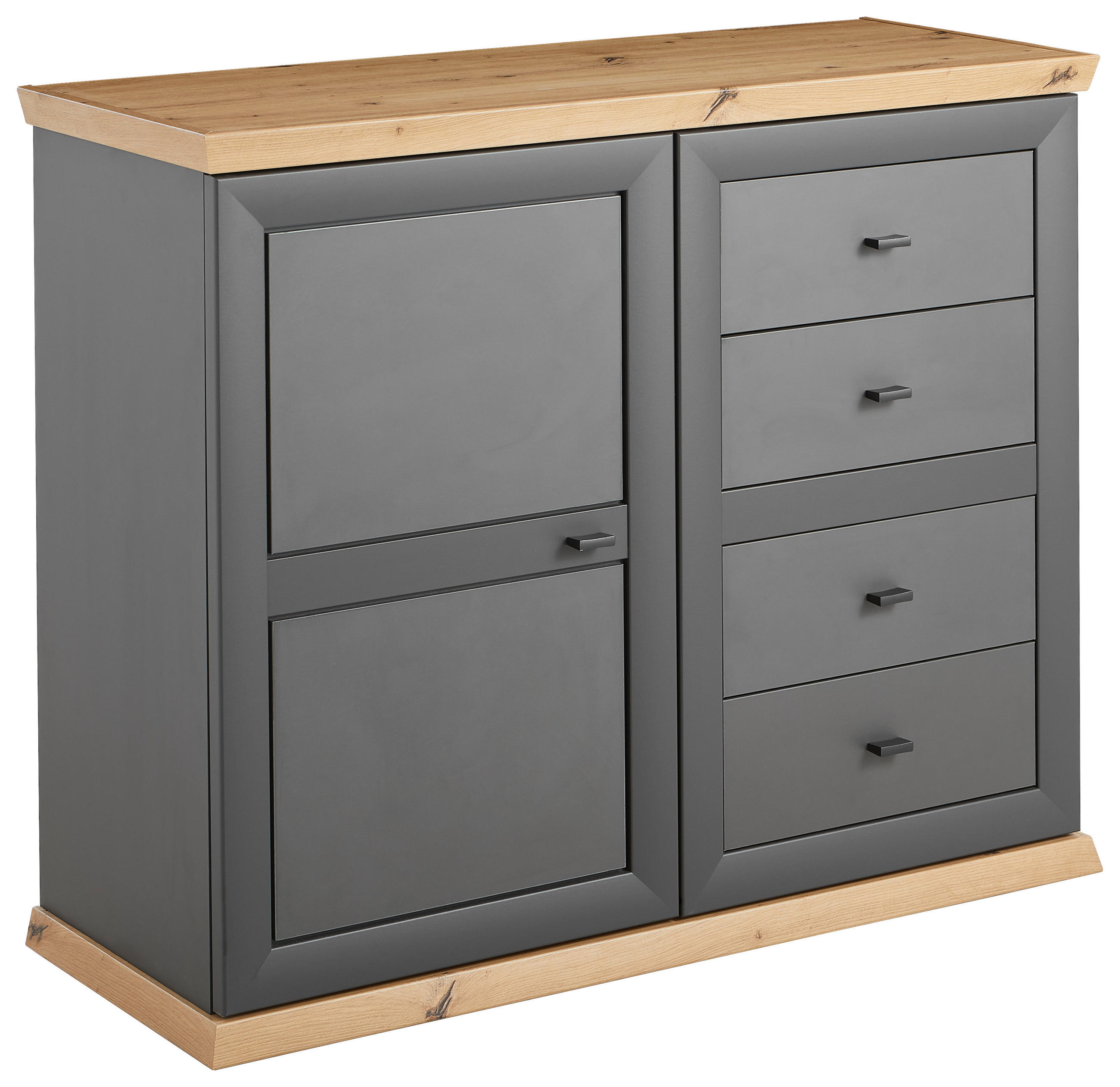 E-shop Hom`in KOMODA, antracitová, dub artisan, 108/89,5/43 cm