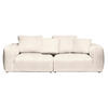 BIGSOFA Samt Beige  - Beige/Schwarz, Modern, Kunststoff/Textil (260/70/122cm) - Carryhome
