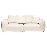 BIGSOFA  in Samt Beige  - Beige/Schwarz, MODERN, Kunststoff/Textil (260/70/122cm) - Carryhome