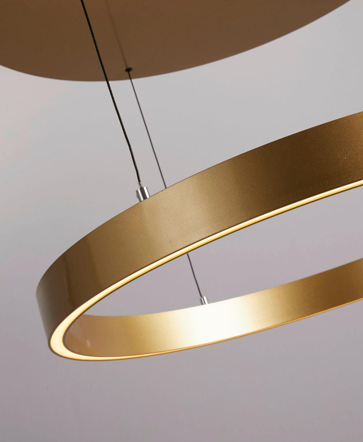 LED-PENDELLEUCHTE Layla Pendant 64/11.5 cm   - Goldfarben, Design, Metall (64/11.5cm) - Searchlight