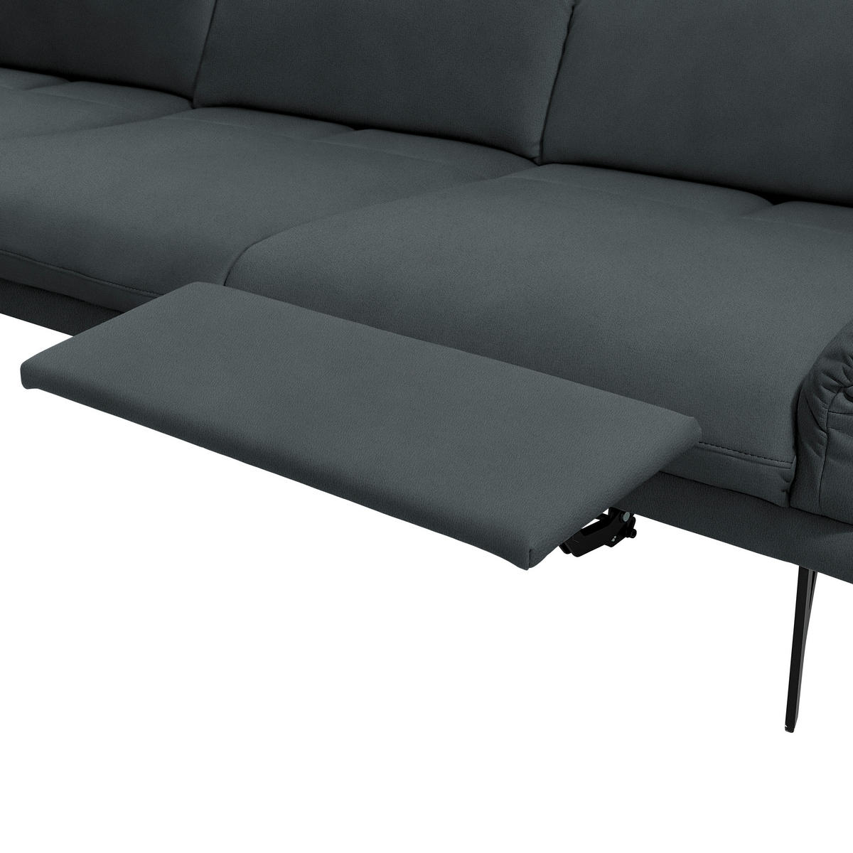 ECKSOFA in Echtleder Dunkelgrün  - Dunkelgrün/Anthrazit, Design, Leder/Metall (173/308cm) - Joop!