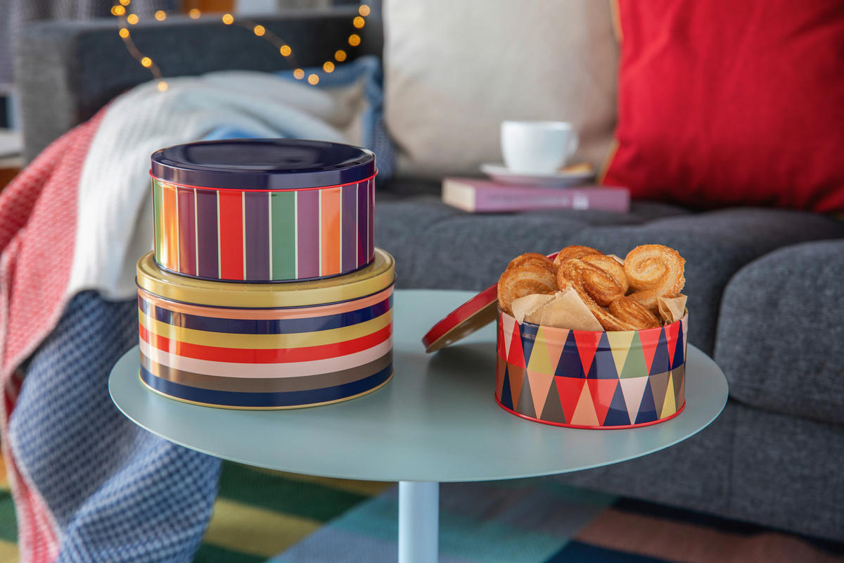 KEKSDOSENSET 3-teilig  - Multicolor, Basics, Metall (19,8/19,8/9cm)