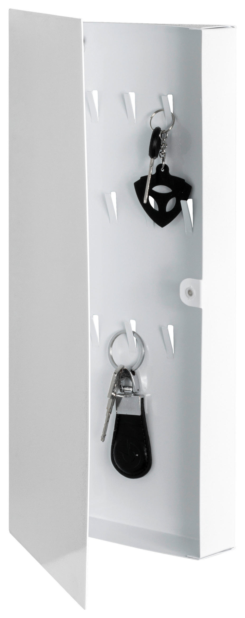 SCHLÜSSELKASTEN - Weiß, Basics, Metall (20/40/4cm)
