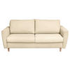 SCHLAFSOFA in Flachgewebe Creme  - Buchefarben/Creme, Design, Holz/Textil (195/90/102cm) - Livetastic