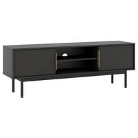 LOWBOARD Viva  in 154/53,5/39 cm  - Goldfarben/Schwarz, Design, Holzwerkstoff/Metall (154/53,5/39cm) - Xora