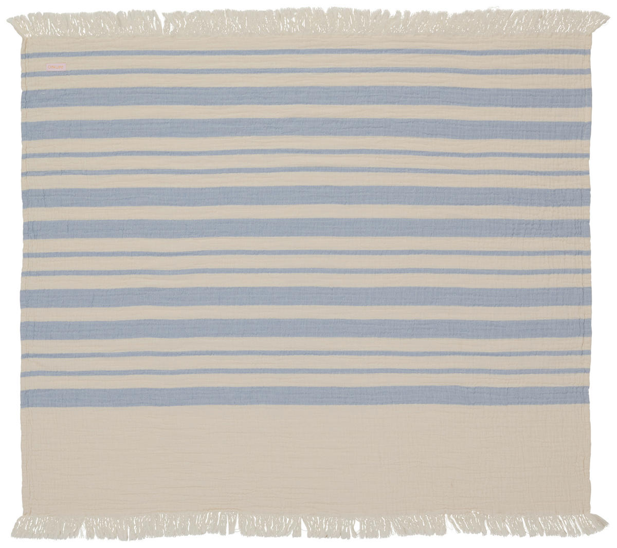 SCHMUSEDECKE   - Blau/Naturfarben, Basics, Textil (100/100cm) - Patinio