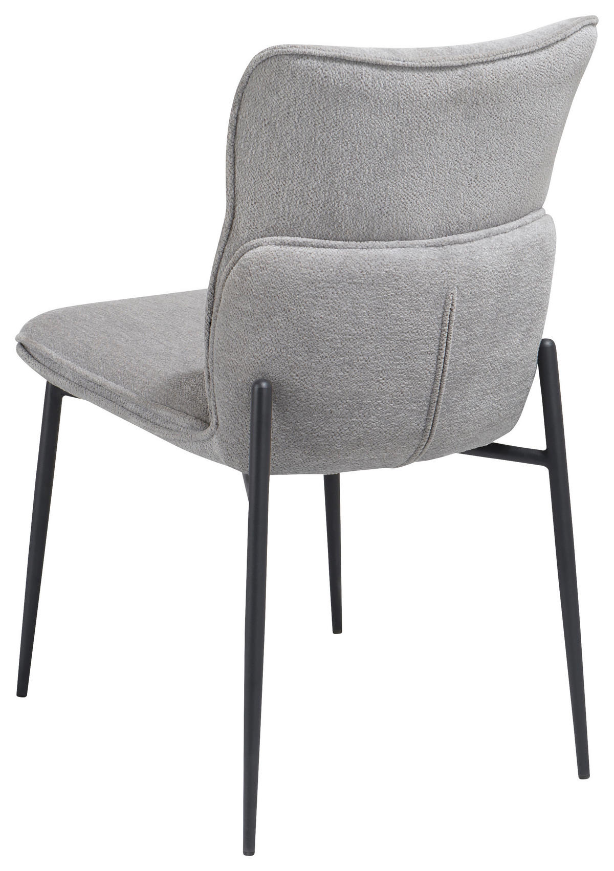 STOL   mikrofiber  - ljusgrå/svart, Design, metall/textil (45,5/88/64cm) - Novel