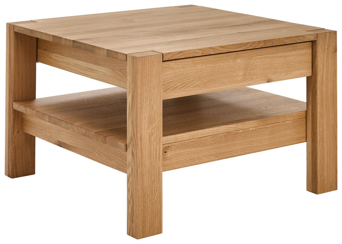 COUCHTISCH in Holz 70/70/47,5 cm  - Wildeiche, Konventionell, Holz (70/70/47,5cm) - Linea Natura