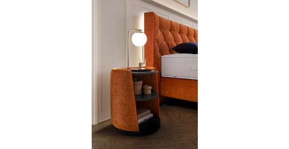 NACHTSCHRANK 48/57,5/48 cm Fichte, Kiefer Schichtholz, Sperrholz, Hartholz  - Schieferfarben/Rostfarben, Design, Holz/Holzwerkstoff (48/57,5/48cm) - Dieter Knoll