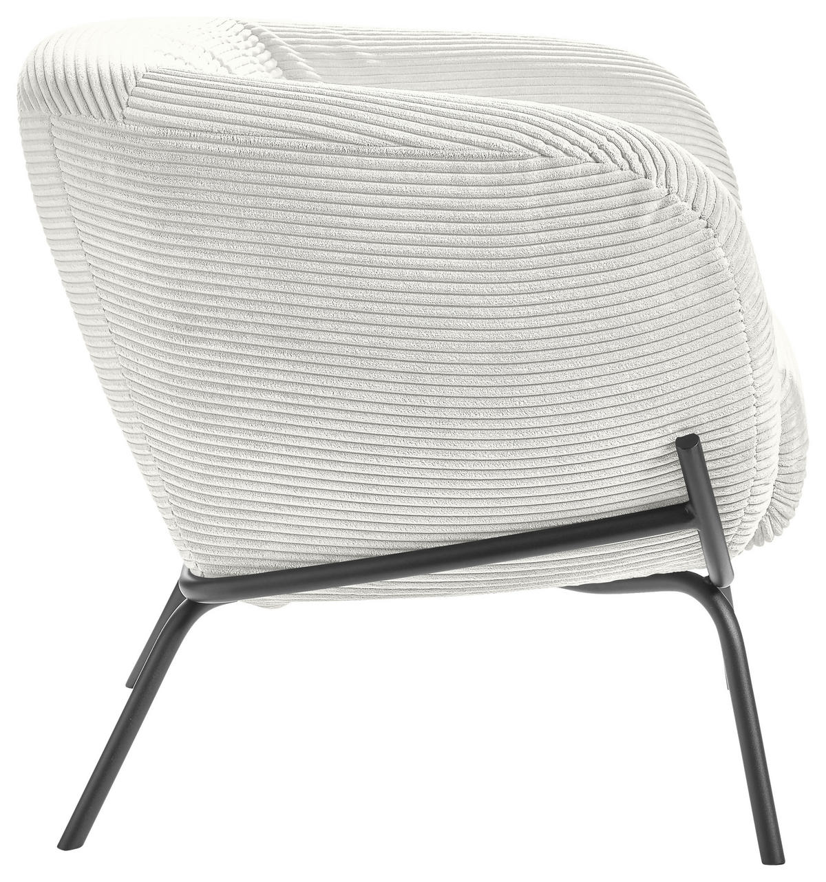 COCKTAILSESSEL Cord Weiss  - Weiss, Design, Textil (79/71/74cm) - Lomoco