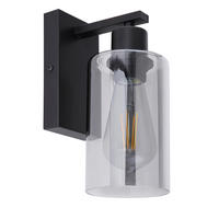 VÄGGLAMPA Hadera 10/15/23 cm   - grå/svart, Design, metall/glas (10/15/23cm) - Globo