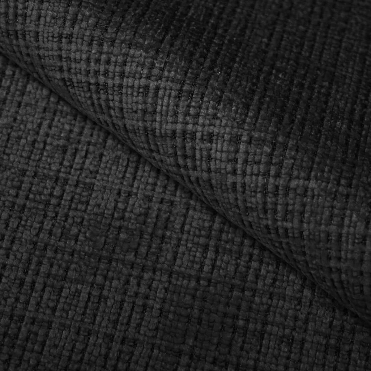 ECKSOFA in Chenille Schwarz  - Schwarz, Modern, Kunststoff/Textil (180/315cm) - Hom`in