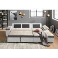 ECKSOFA  in Flachgewebe Weiß, Beige  271/175 cm  - Beige/Weiß, Design, Kunststoff/Textil (271/175cm) - Xora