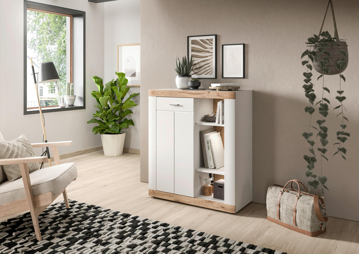 KOMMODE  in 91/104/40 cm  - KONVENTIONELL, Holzwerkstoff/Metall (91/104/40cm) - MID.YOU
