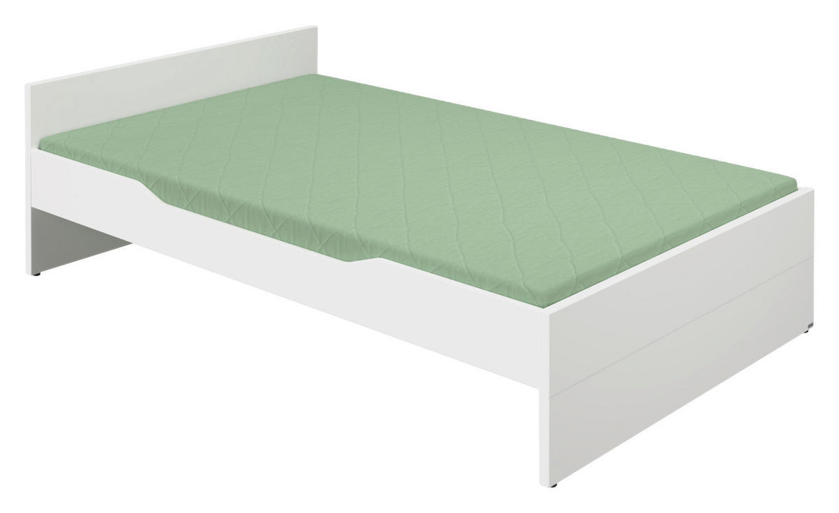 BETT 120/200 cm Weiß  - Weiß, Design (120/200cm) - Paidi