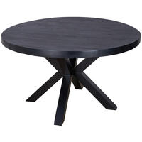 ESSTISCH in Holz, Metall   - Schwarz, Modern, Holz/Metall (130/76/130cm) - MID.YOU