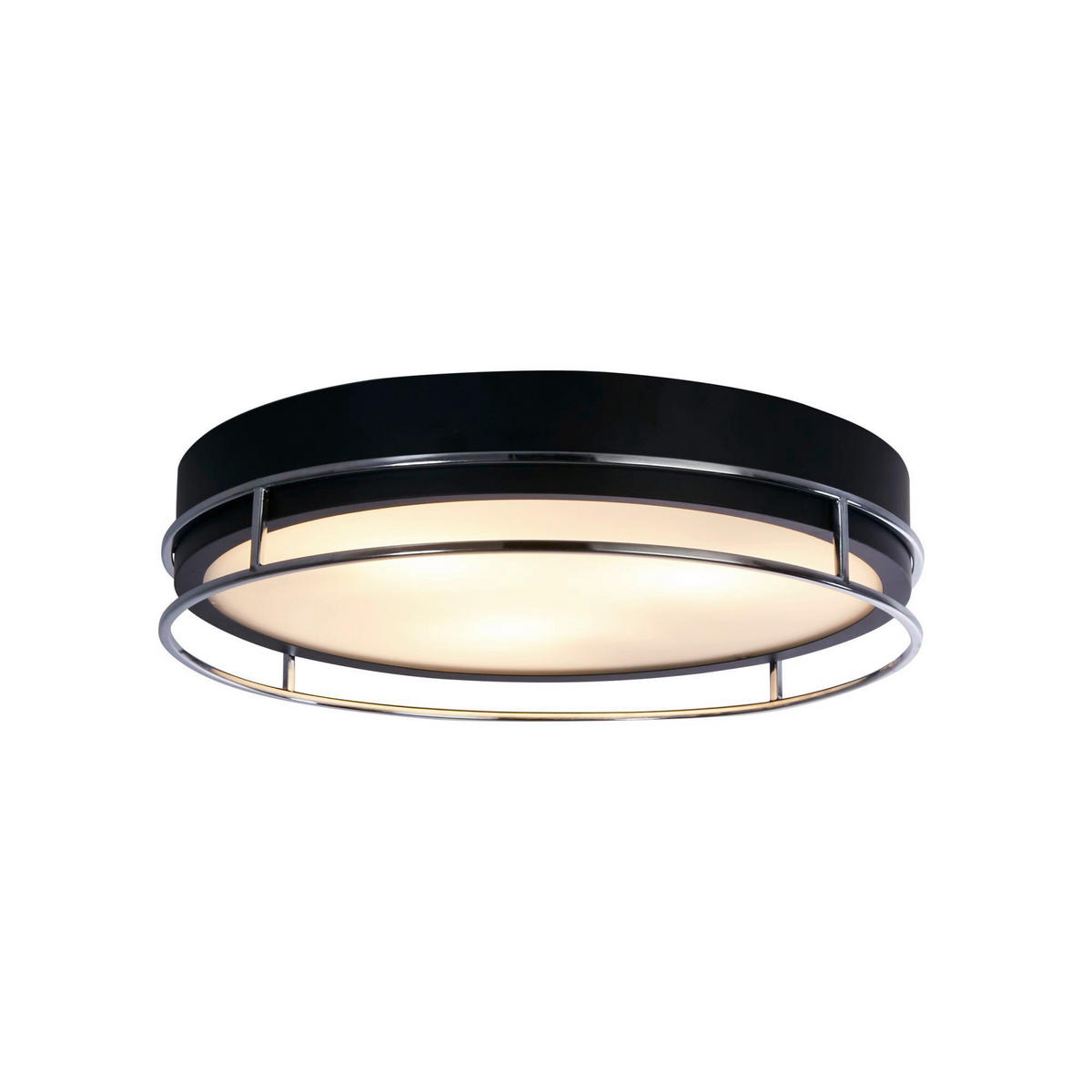 DECKENLEUCHTE  40/9,5 cm    - Schwarz, Design, Glas/Metall (40/9,5cm)