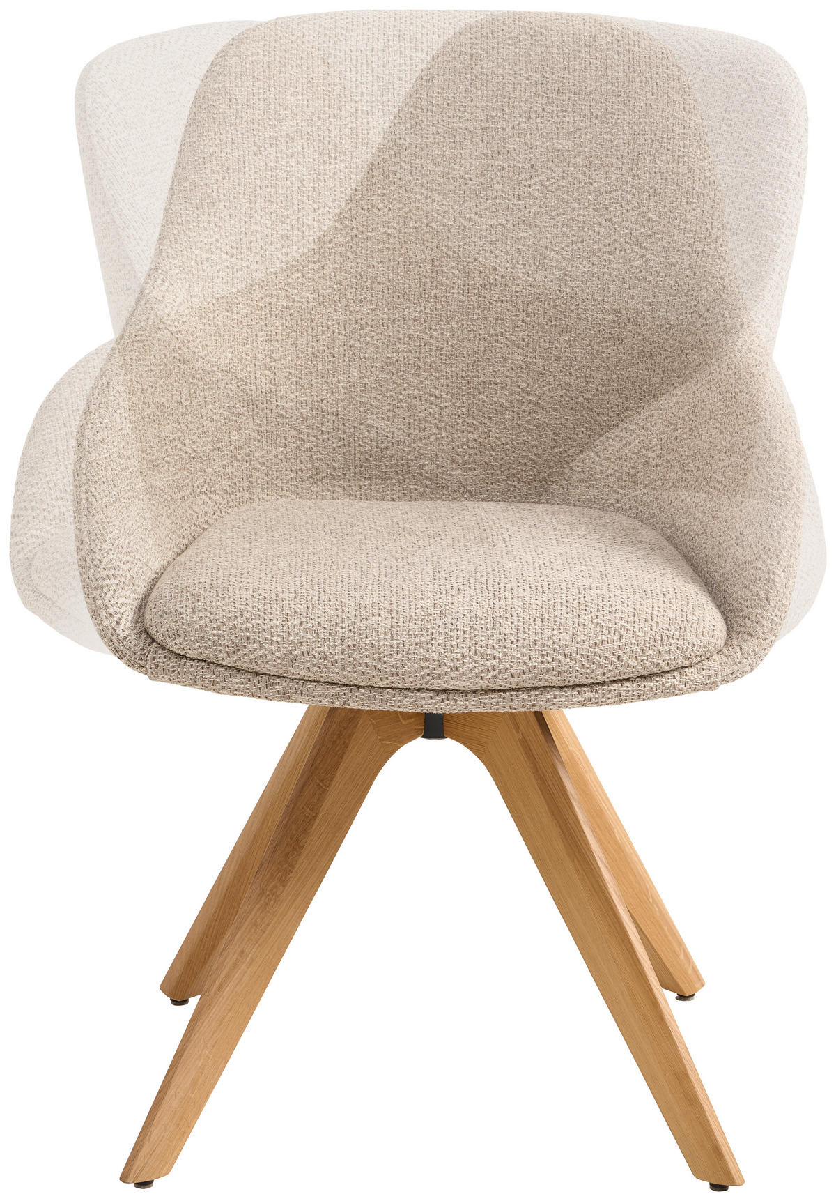 ARMLEHNSTUHL in Holz, Textil Eichefarben, Sandfarben  - Sandfarben/Eichefarben, Natur, Holz/Textil (58/90/60cm) - Anrei