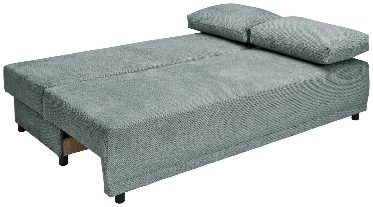 SCHLAFSOFA  mit Stoffauswahl, Liegefunktion, Schlafen auf Sitzhöhe, Rücken echt Chenille Grau  - Schwarz/Grau, KONVENTIONELL, Kunststoff/Textil (201/72/98cm) - Carryhome