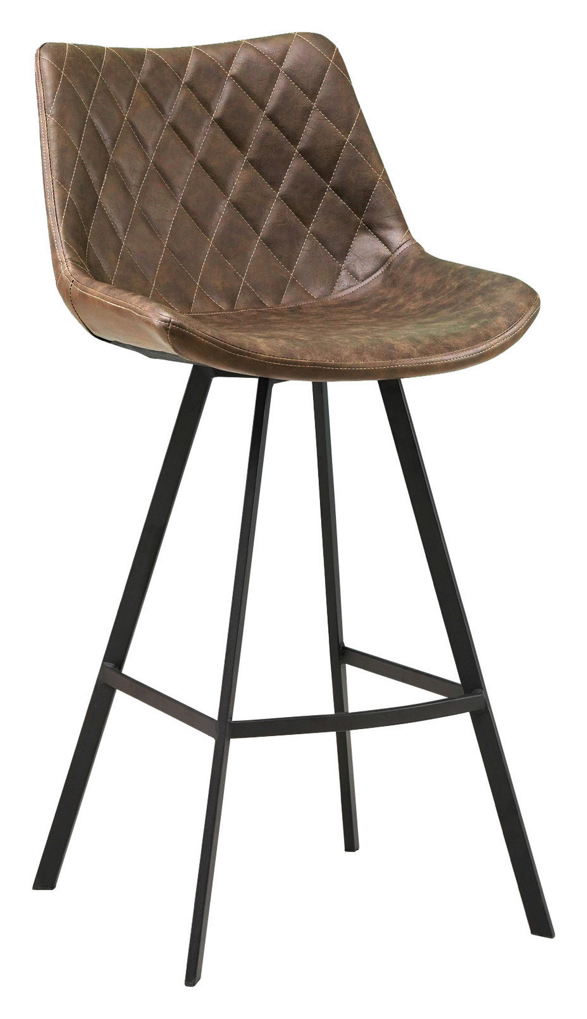 SADA BAROVÝCH ŽIDLÍ 2 kusy - černá/šedohnědá, Konvenční, kov/textil (50/102/55cm) - MID.YOU